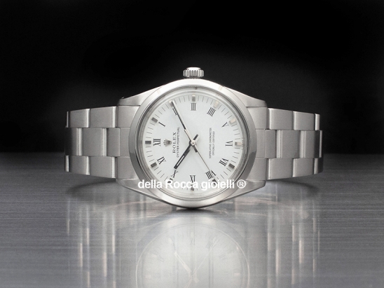 Rolex Oyster Perpetual 34 Bianco Oyster White Milk Roman 1002